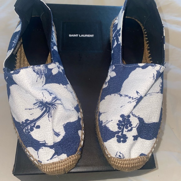 NWT Saint Laurent Hibiscus Print espadrilles - Picture 10 of 14